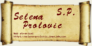 Selena Prolović vizit kartica